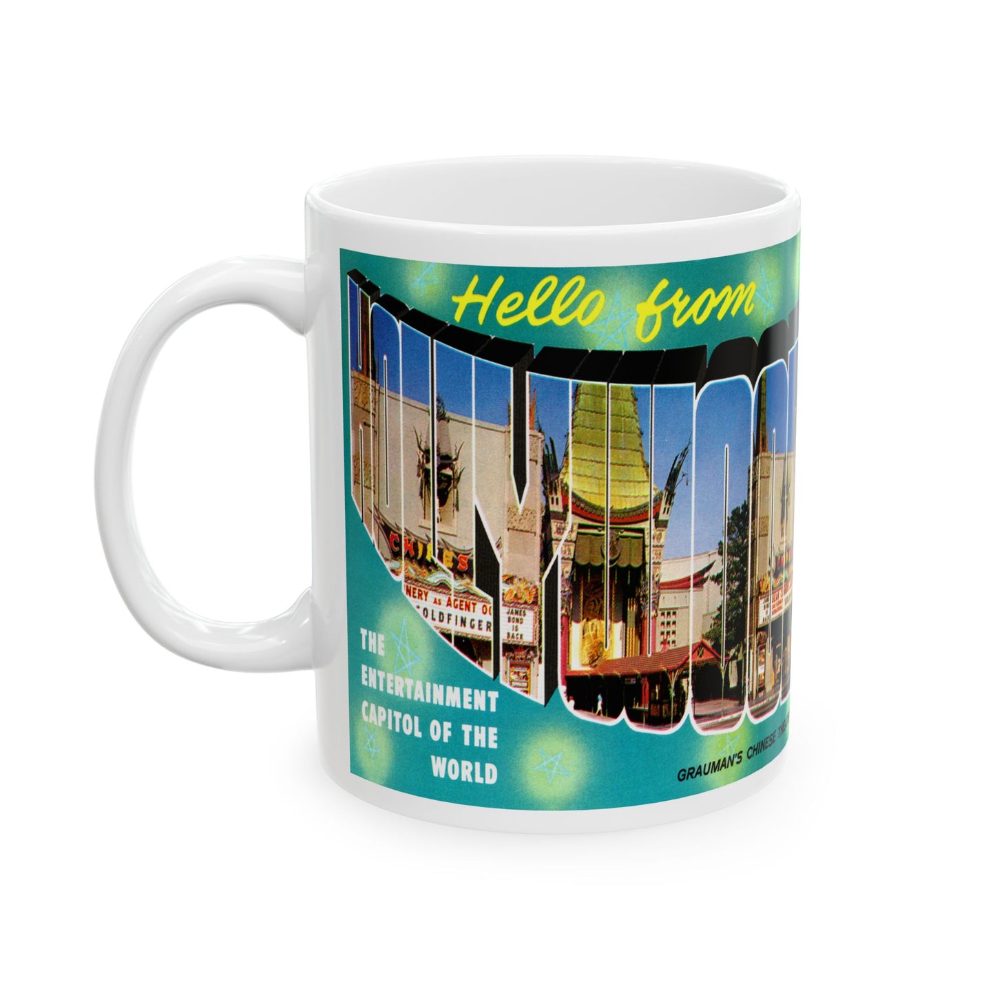 Memebly 1950's Retro Greetings from Hollywood CA California Coffee Mug