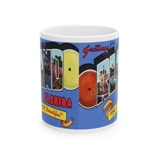 Memebly Colorful Vintage Greetings from Orlando FL Florida Coffee Mug