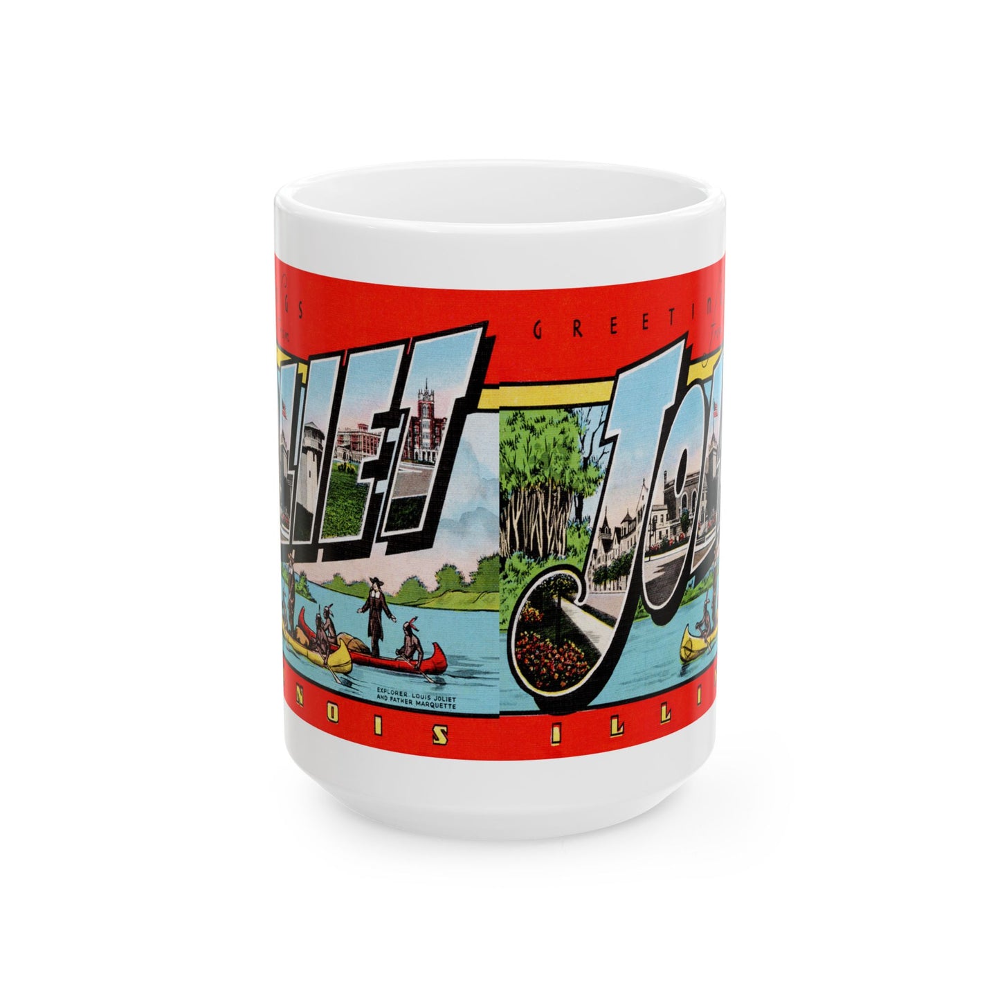 Memebly Vintage Greetings from Joliet IL Coffee Mug