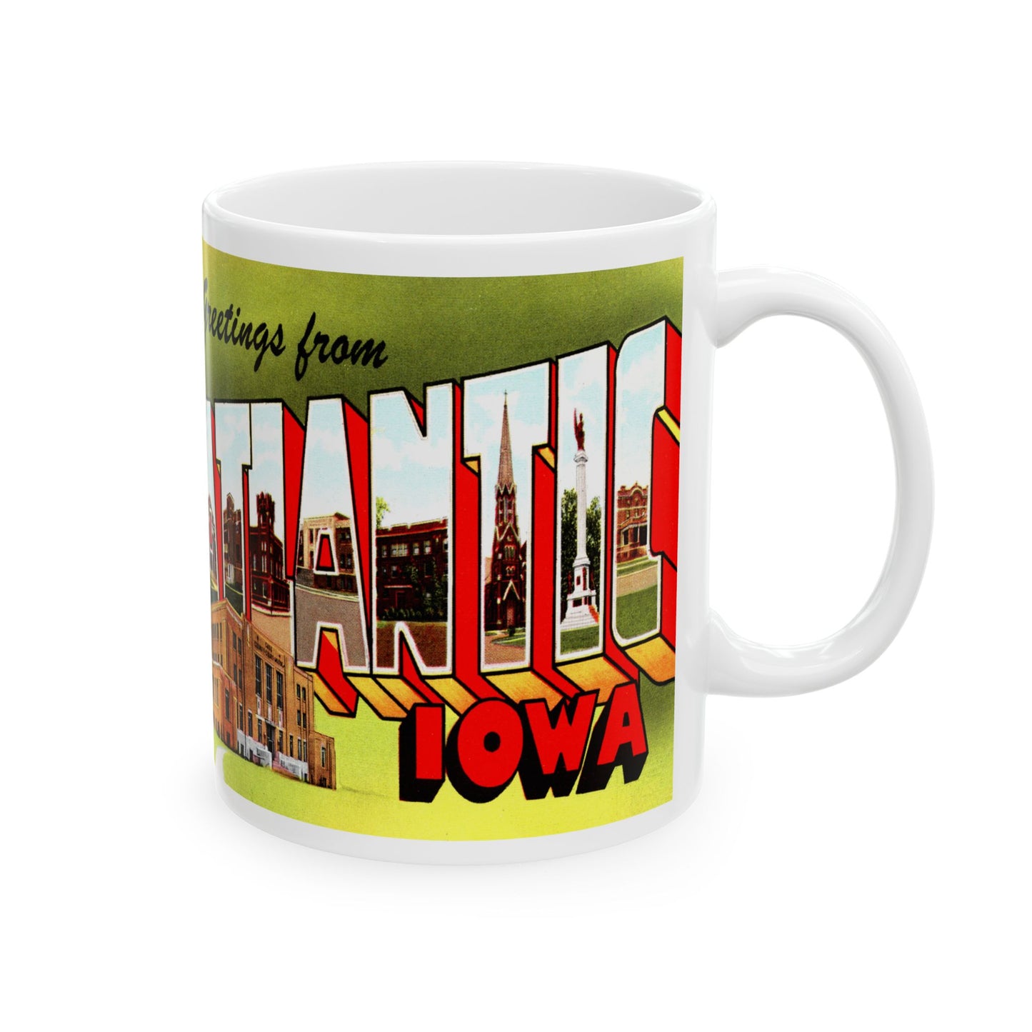 Memebly Vintage Greetings from Atlantic IA Coffee Mug