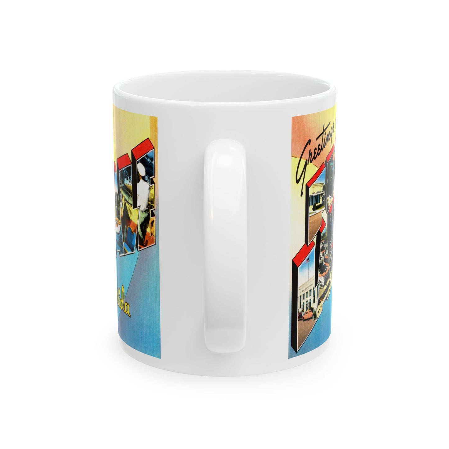 Memebly Retro Greetings from Fort Lauderdale FL Florida Coffee Mug