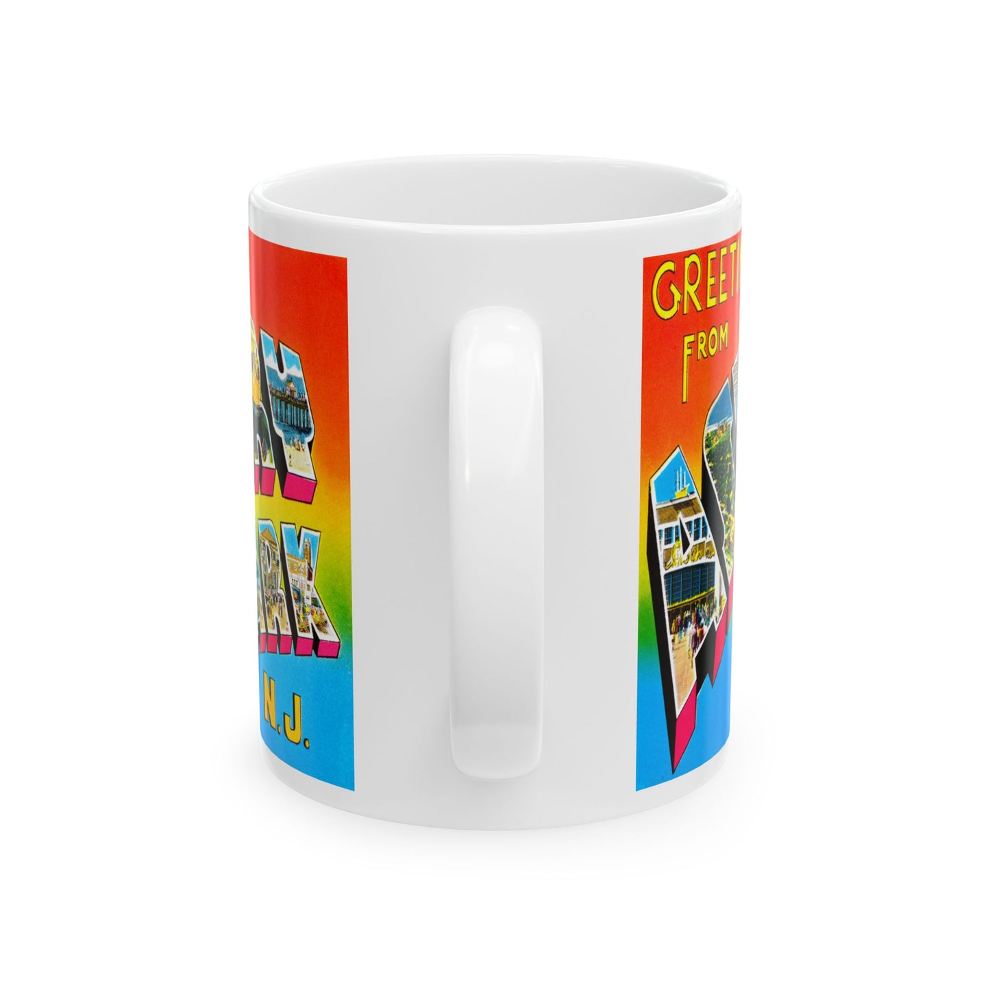 Memebly Vintage Greetings from Asbury Park NJ New Jersey Coffee Mug