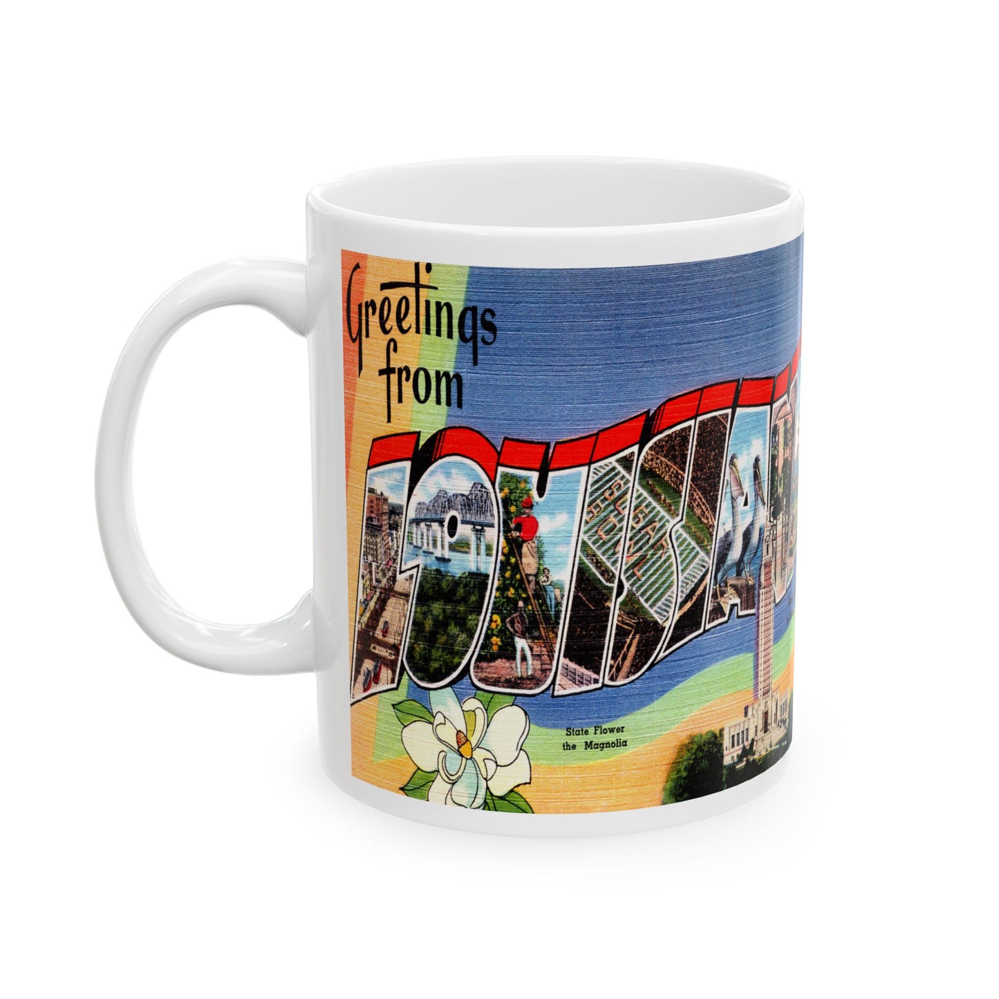 Memebly Retro Greetings from Louisiana LA Coffee Mug