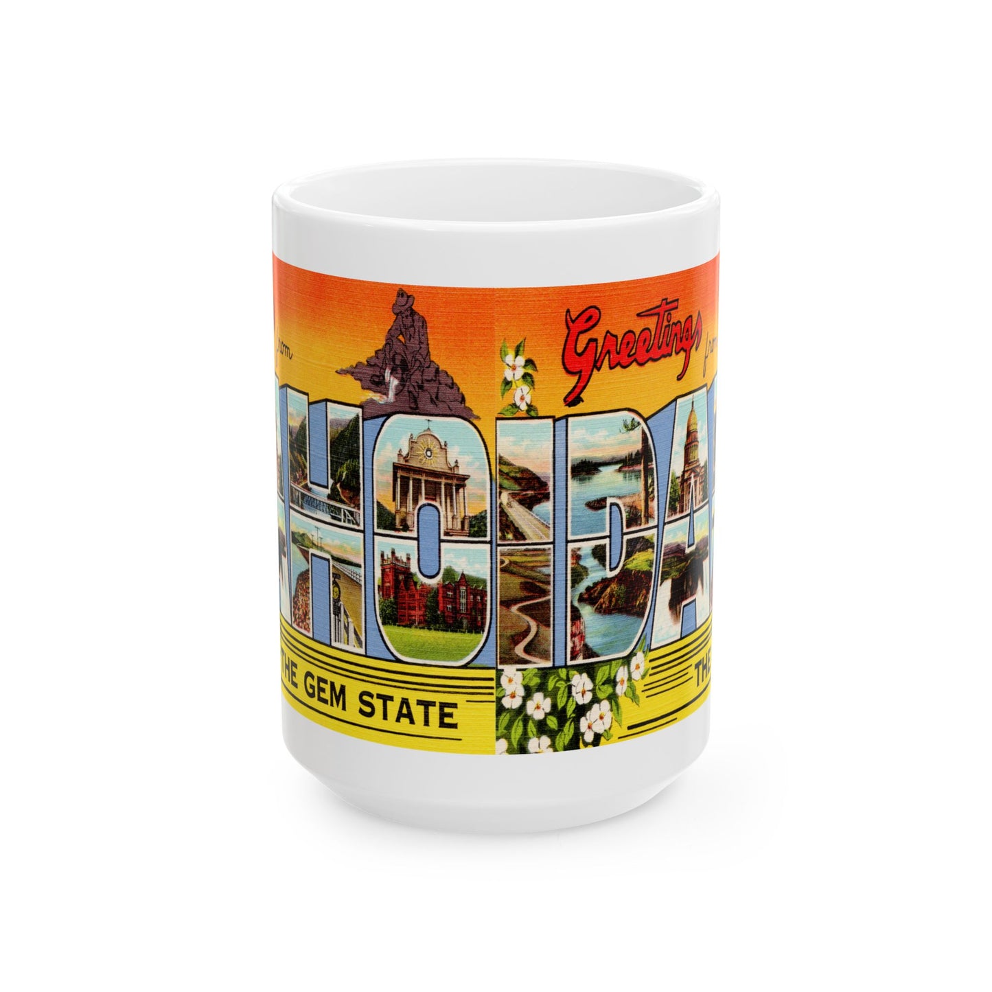 Memebly Scenic Vintage Greetings from Idaho Coffee Mug