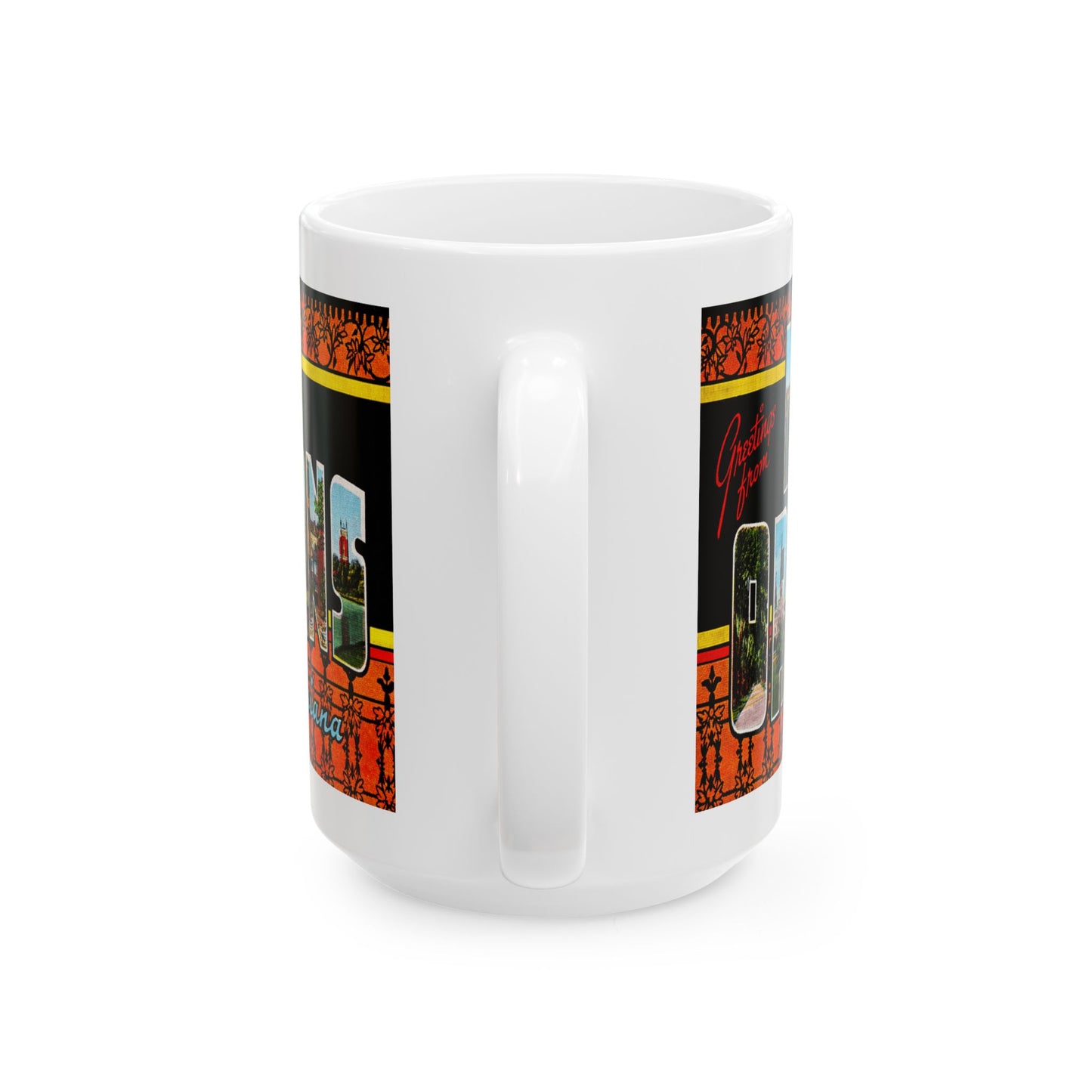 Memebly Retro Greetings from New Orleans LA Louisiana Coffee Mug