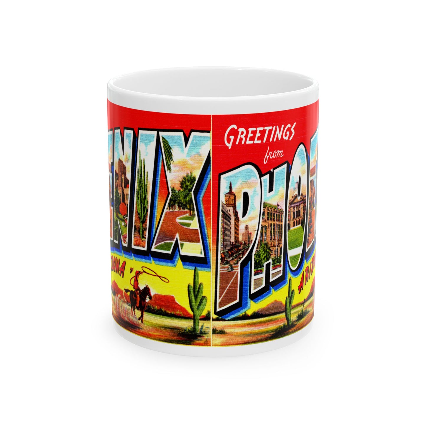 Memebly Colorful Greetings from Phoenix AZ Arizona Coffee Mug