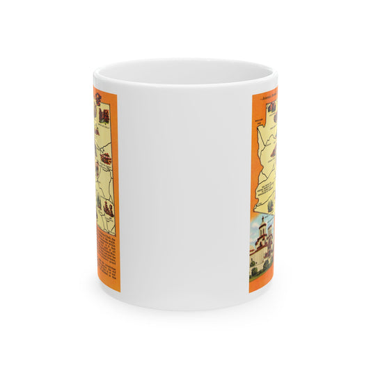 Memebly Vintage AZ Arizona Monuments Map Coffee Mug