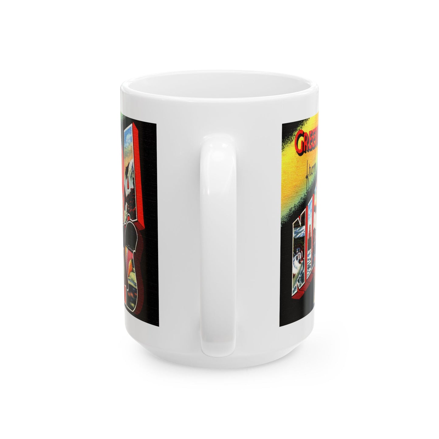 Memebly Retro Greetings from Niagra Falls NY New York Coffee Mug