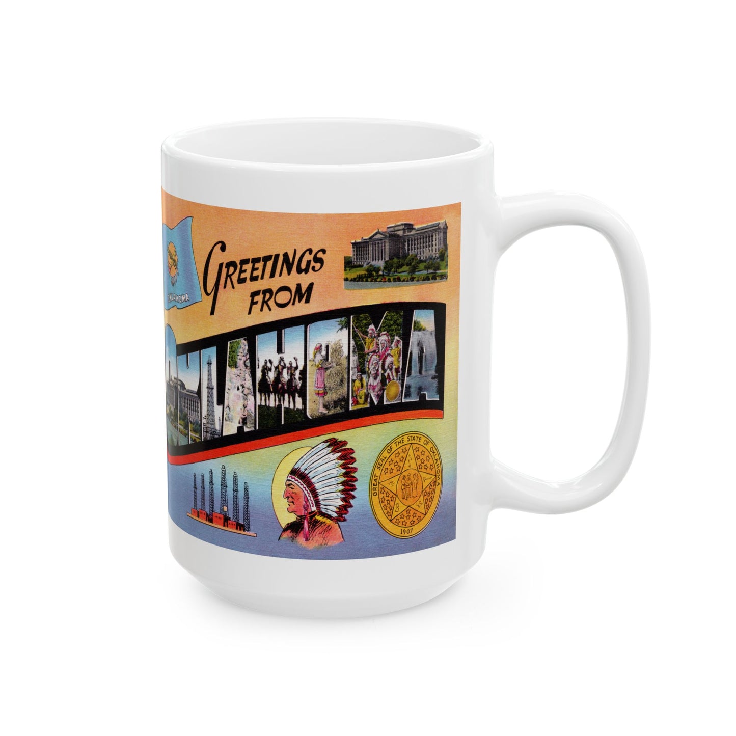 Memebly Scenic Vintage Greetings from Oklahoma OK Coffee Mug