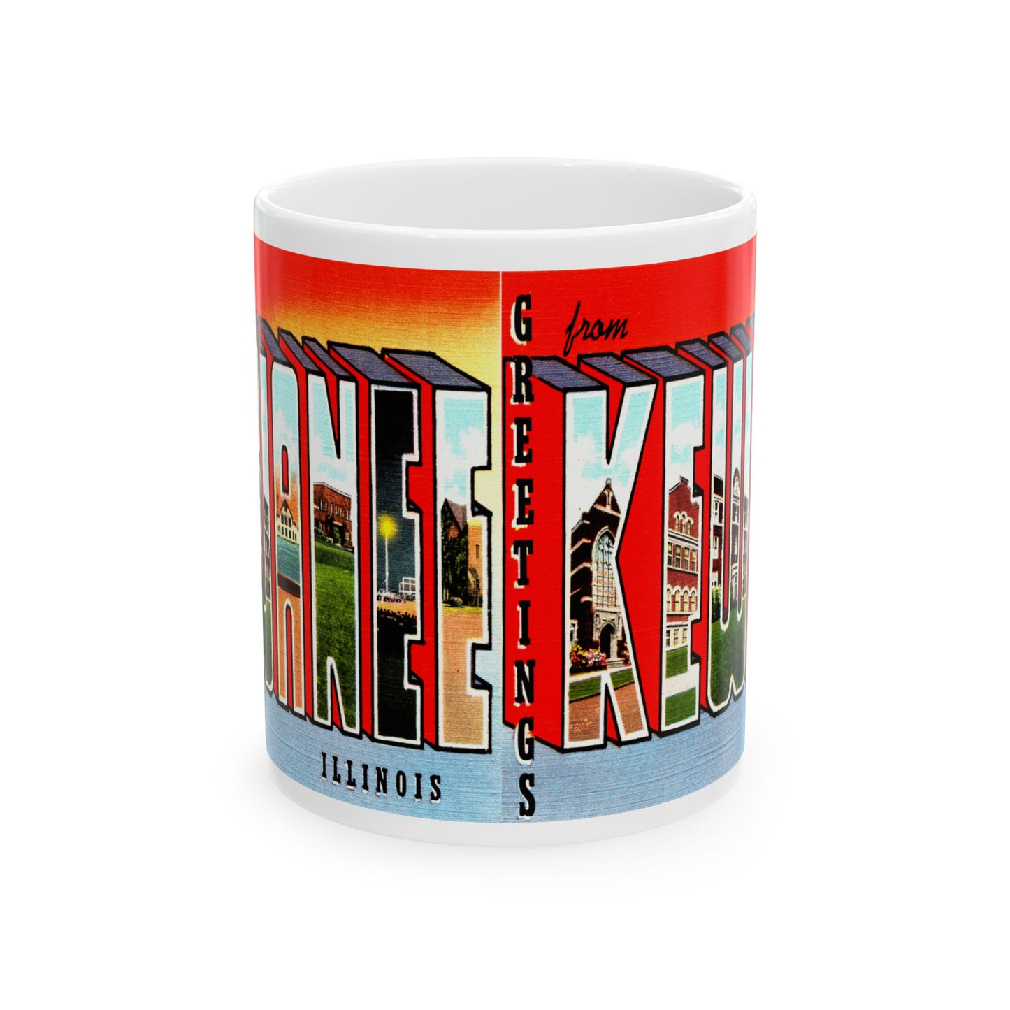 Memebly Retro Greetings from Joliet IL Coffee Mug