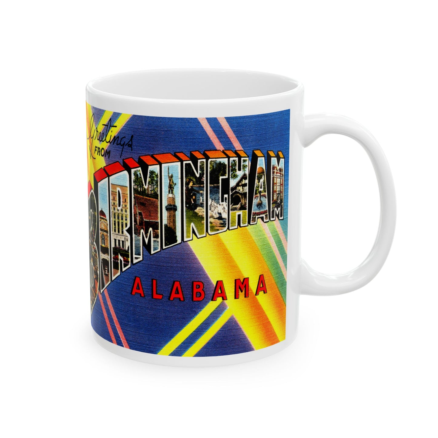 Memebly Retro Greetings from Birmingham AL Coffee Mug