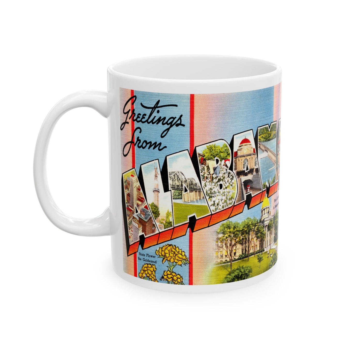 Memebly Flowerful Vintage Greetings from AL Alabama Coffee Mug