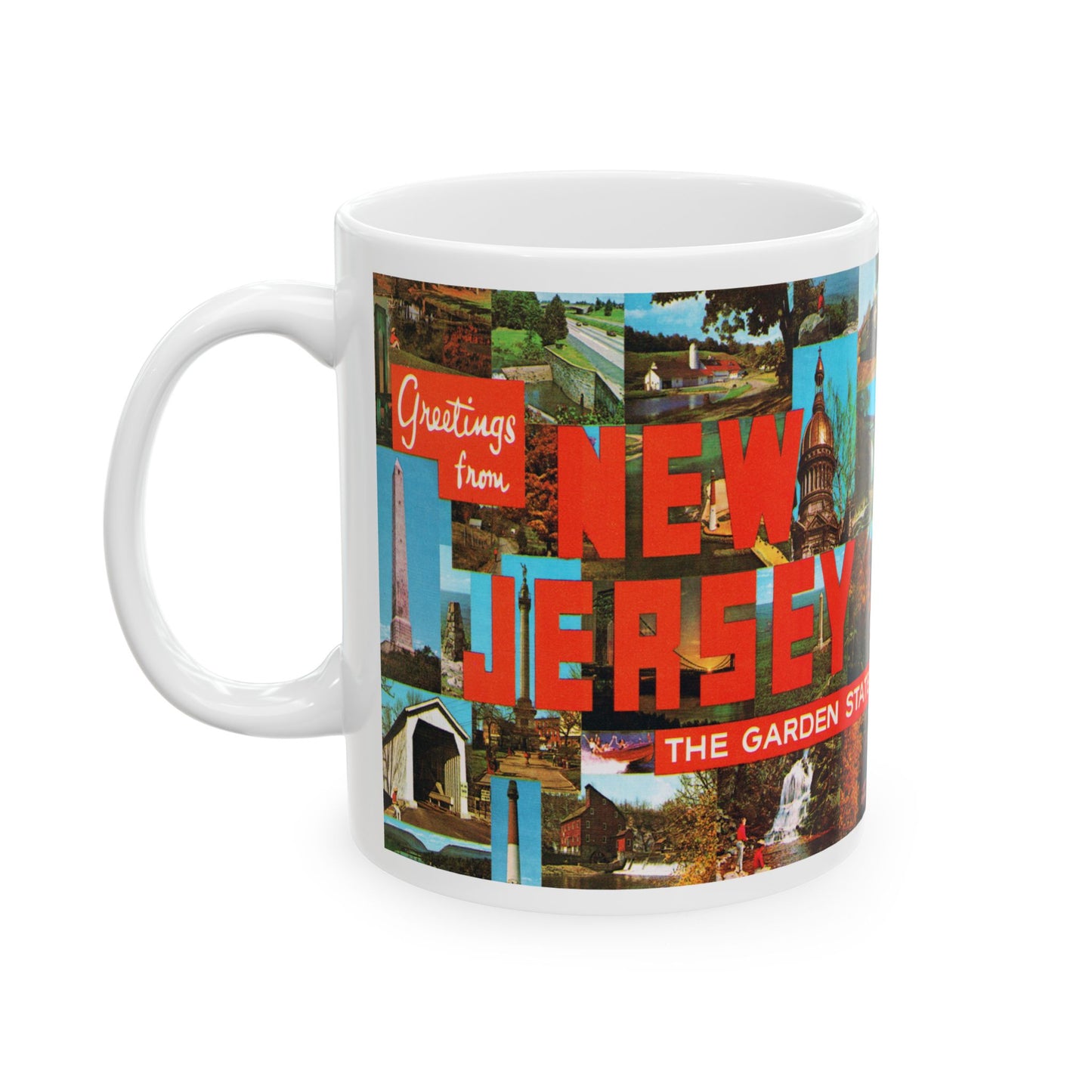 Memebly Vintage 1950s Greetings from New Jersey NJ Coffee Mug