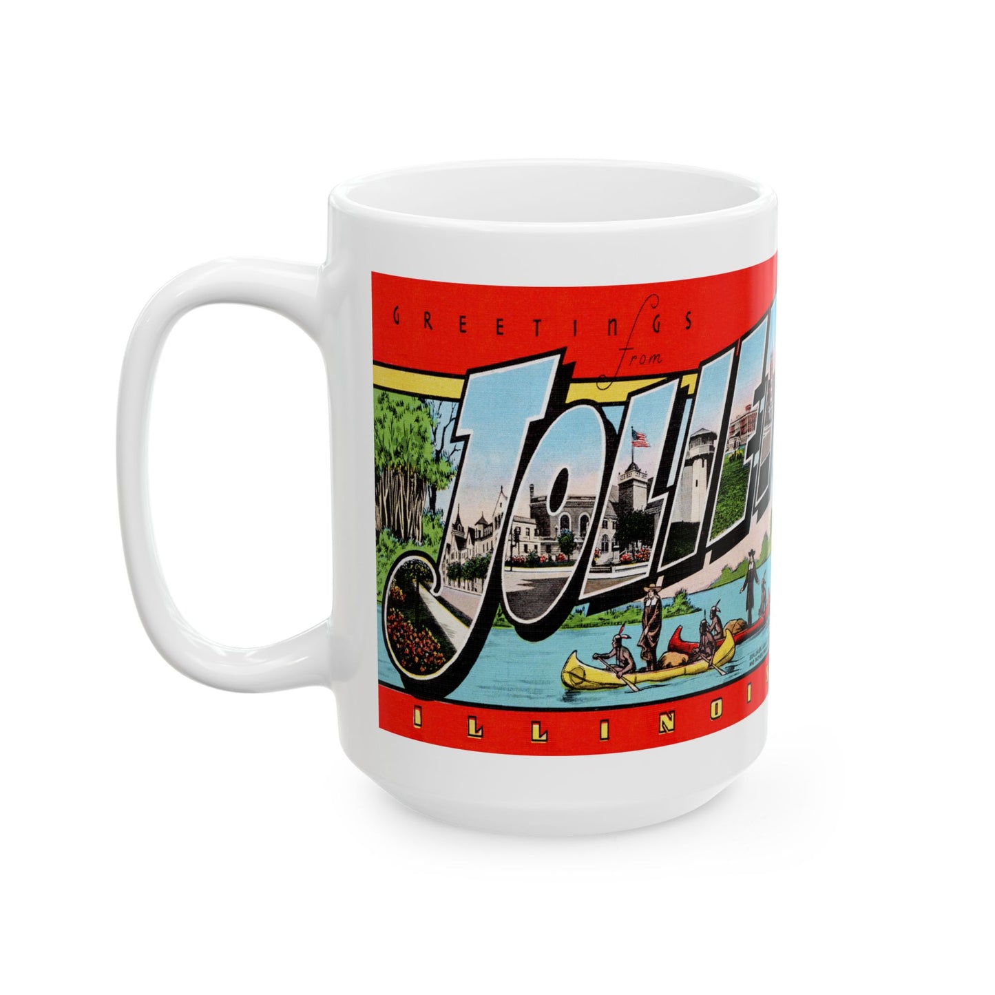 Memebly Vintage Greetings from Joliet IL Coffee Mug