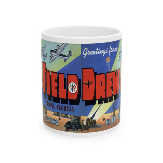 Memebly Vintage Greetings from Drew Field Tampa FL Florida Coffee Mug