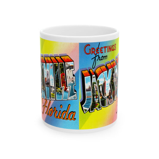 Memebly Vintage Greetings from Jacksonville FL Florida Coffee Mug